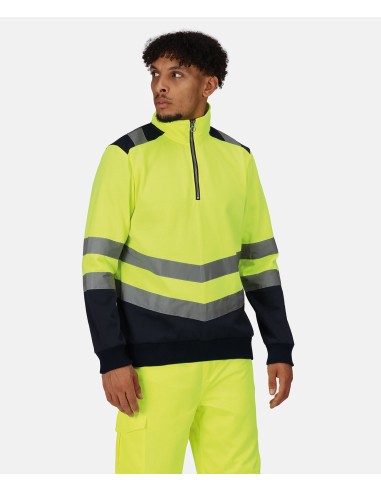 R-RG466-Pro hi-vis 1/4 zip sweatshirt
